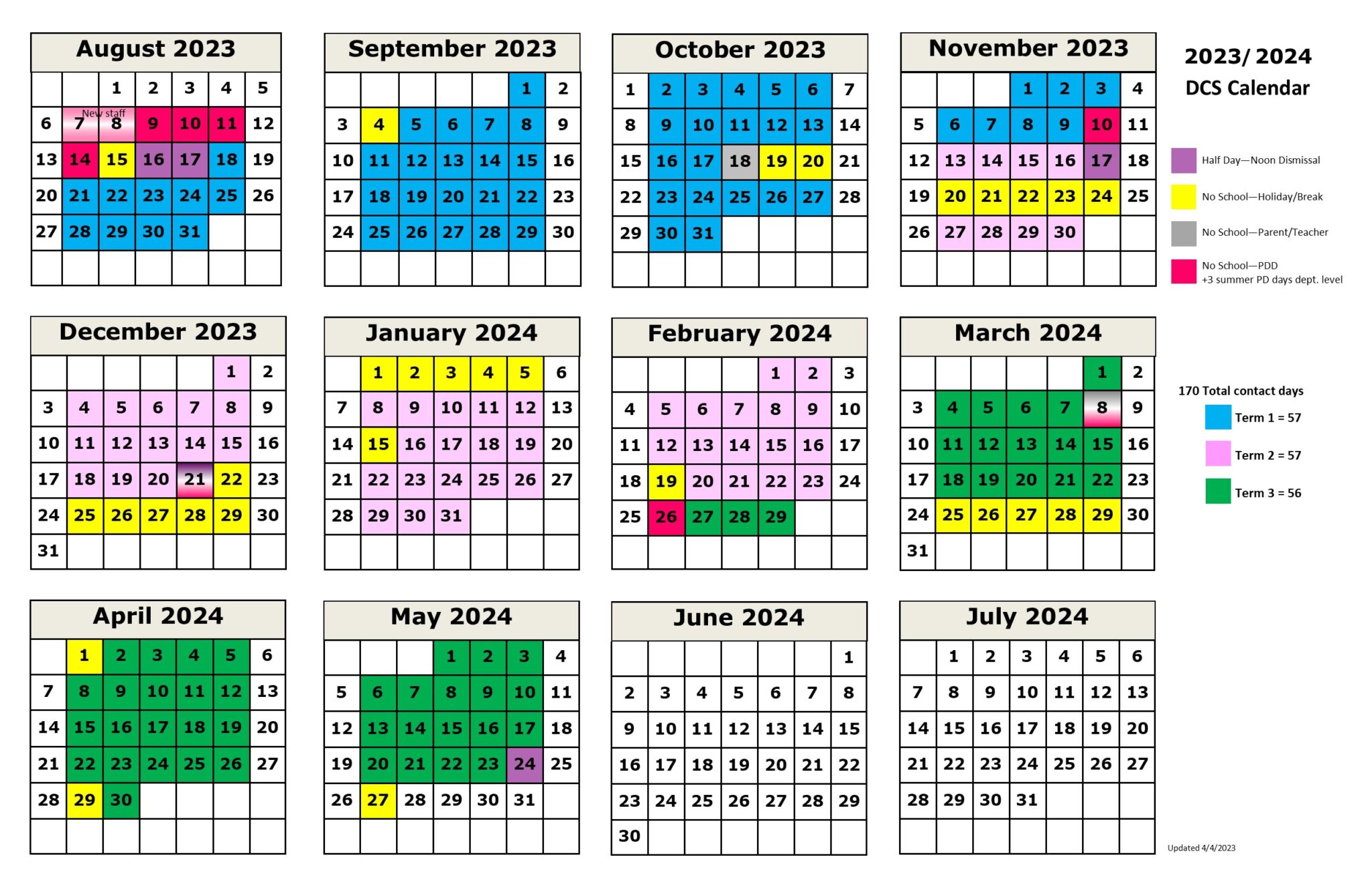 Calendar Denver Christian School (DCS)